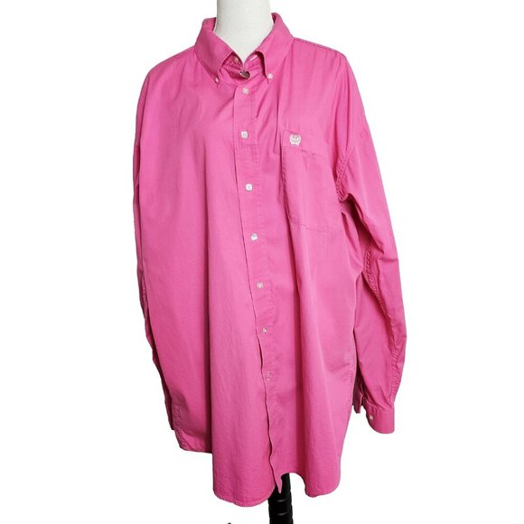 Cinch Pink Women's Cotton Button Down - Picture 1 of 6